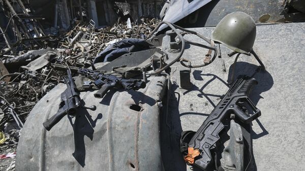 Штурмовая винтовка IWI Tavor SAR, найденная на территории комбината Азовсталь в Мариуполе