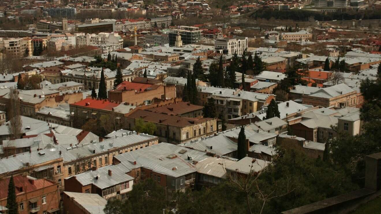 Панорама района в сторону реки Кура с Сололакского хребта - РИА Новости, 1920, 12.02.2023