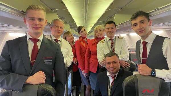 Экипаж рейса, осуществляемого авиакомпанией Nordwind Airlines