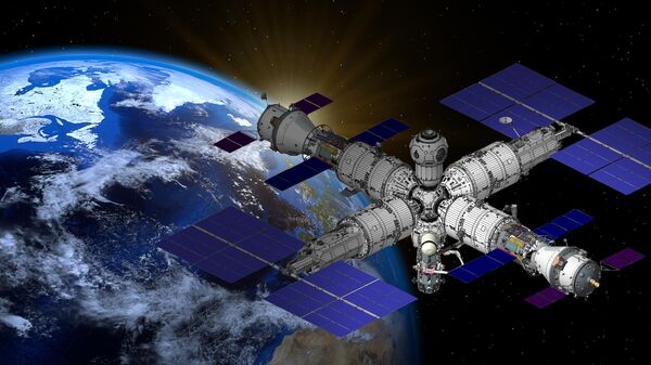 Художественное изображение Российской орбитальной служебной станции