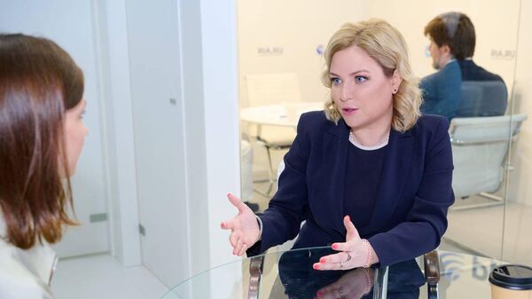 Министр культуры РФ Ольга Любимова на ПМЭФ-2022