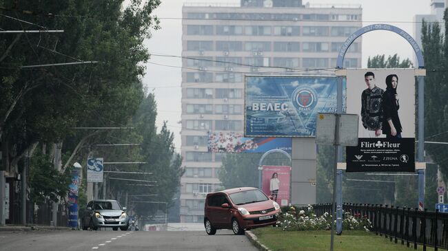 Последствия обстрела в Донецке