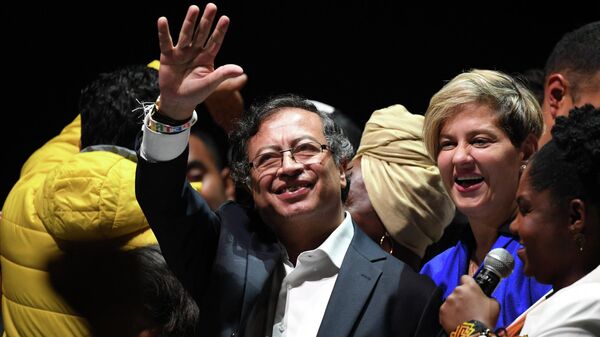 Густаво Петро после объявления результатов голосования во втором туре президентских выборов в Колумбии. 19 июня 2022
