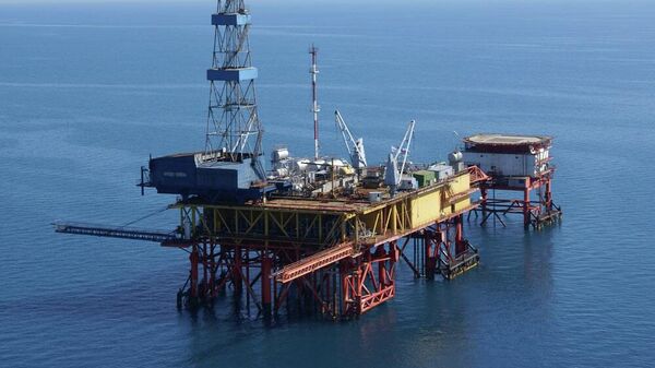 Месторождение предприятия Черноморнефтегаз в Черном море 