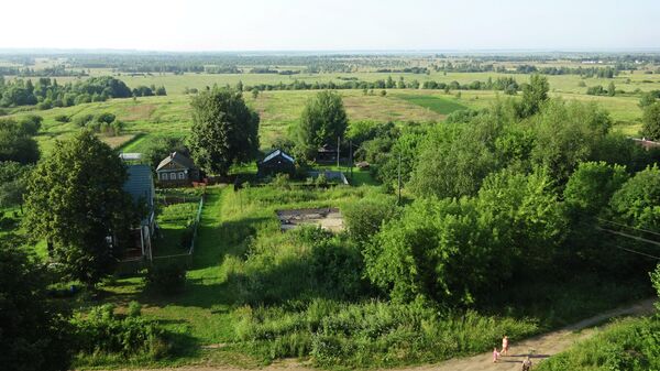 Село Скнятиново, вид с колокольни