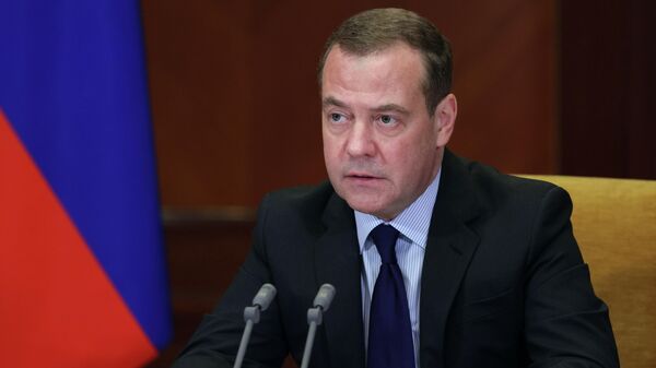 Заместитель председателя Совета безопасности РФ Дмитрий Медведев провел заседание межведомственной комиссии СБ по обеспечению технологического суверенитета государства