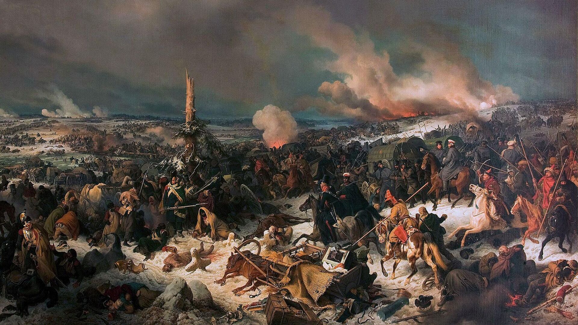 Отступление французов через Березину 17 (29) ноября 1812 года - РИА Новости, 1920, 24.06.2022