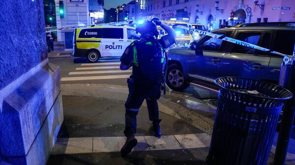 Полиция на месте стрельбы в центре Осло