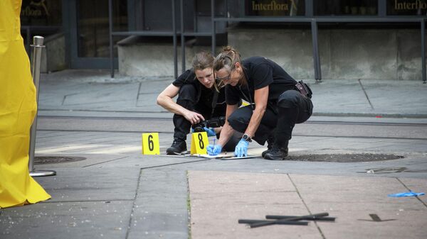 Следователи на месте стрельбы в центре Осло
