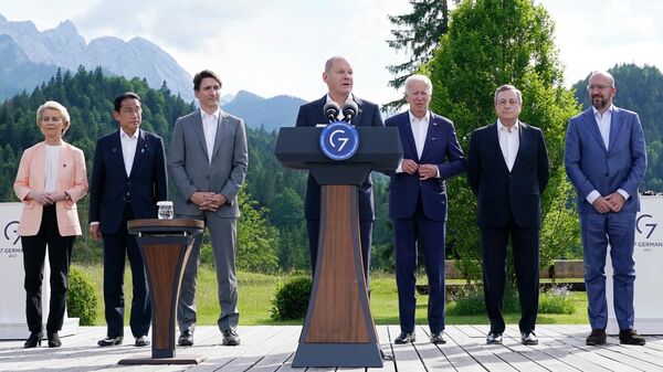 Лидеры Большой семерки на саммите G7 в Германии