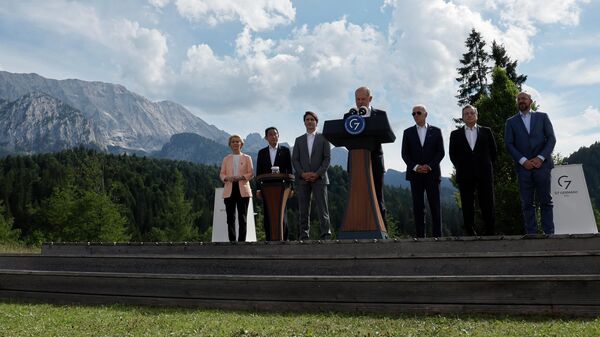 Лидеры Большой семерки на саммите G7 в Германии