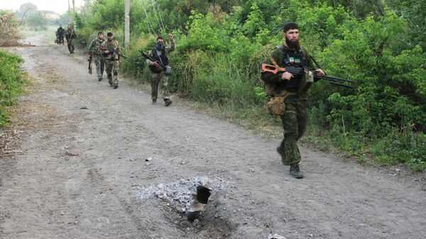 Бойцы чеченского отряда Ахмат