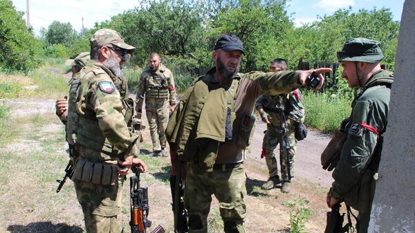 Бойцы чеченского отряда Ахмат