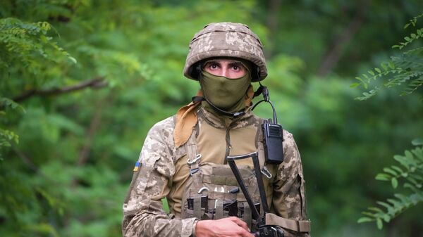 Солдат отряда специального назначения Украины.
