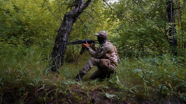 Солдат отряда специального назначения Украины в Донецкой области