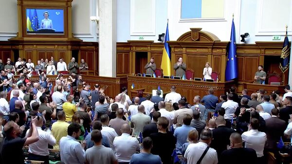 Флаг Евросоюза установили в Верховной раде Украины