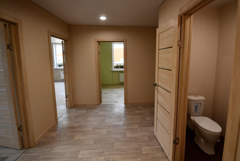 Интерьер квартиры в одном из домов строящегося жилого квартала в Мариуполе Интерьер квартиры в одном из домов строящегося жилого квартала в Мариуполе