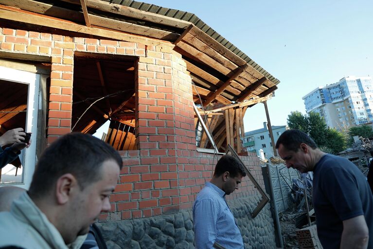 Поврежденный дом в Белгороде