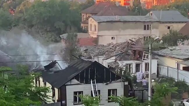 Разрушенные дома в Белгороде