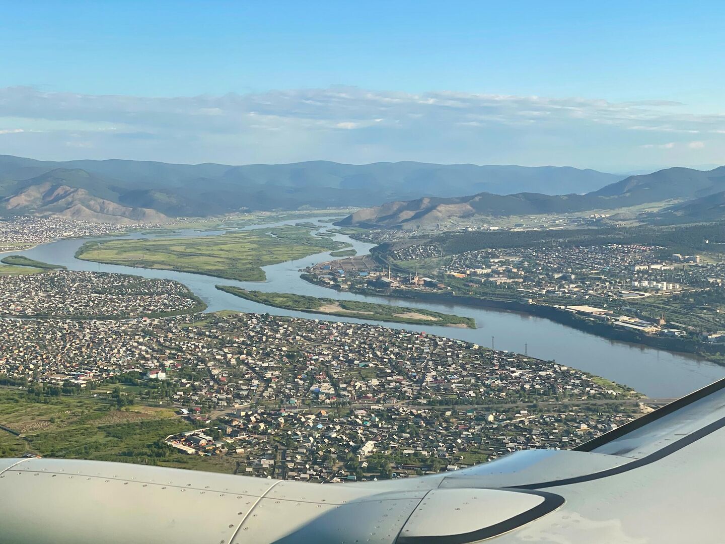 Вид на Улан-Уде из самолета