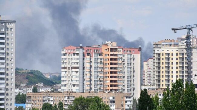 Последствия обстрела Донецка