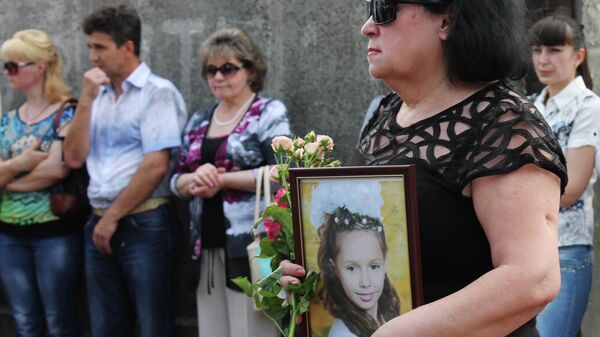  Похороны мирных жителей Горловки, погибших в результате недавних обстрелов города, 2015 год.