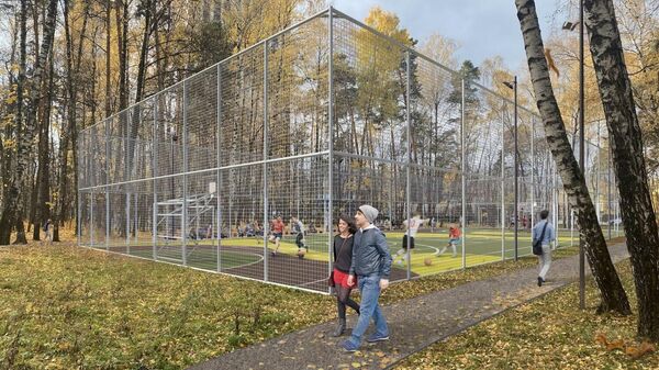 Устройство двух спортивных площадок завершают в Щукинском парке и Всехсвятской роще на северо-западе Москвы