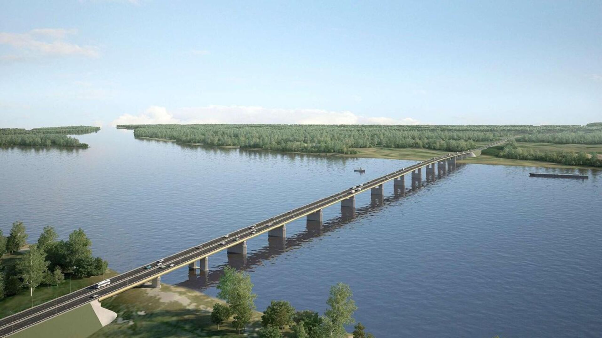 Проектное решение моста через реку Обь в Сургуте - РИА Новости, 1920, 07.07.2022