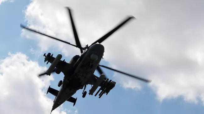 Ударный вертолет Ка-52 ВКС России