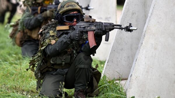 Военнослужащие во время совместных учений Украины и стран НАТО 