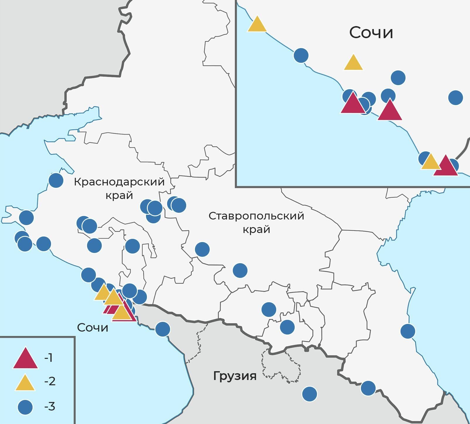 Карта распространения Harmonia axyridis на Кавказе - РИА Новости, 1920, 08.07.2022