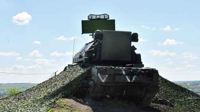 Зенитный ракетный комплекс Тор М2У Вооруженных сил России работает в зоне проведения специальной военной операции на Украине