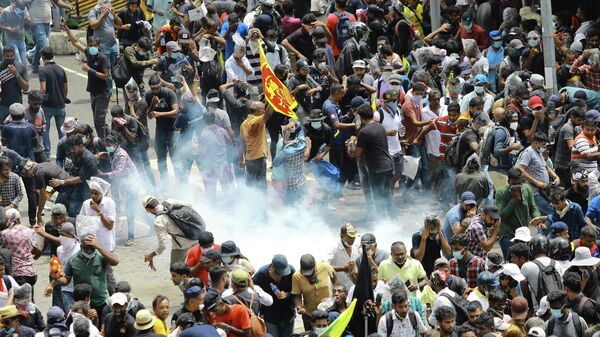 Акция протеста в Коломбо, Шри-Ланка