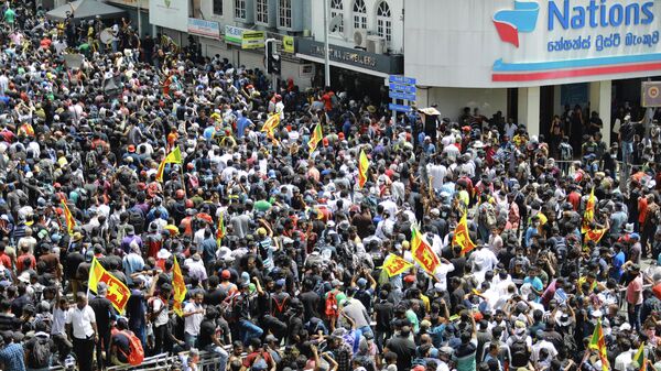 Акция протеста в Коломбо, Шри-Ланка