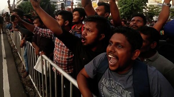 Захват резиденции президента протестующими на Шри-Ланке