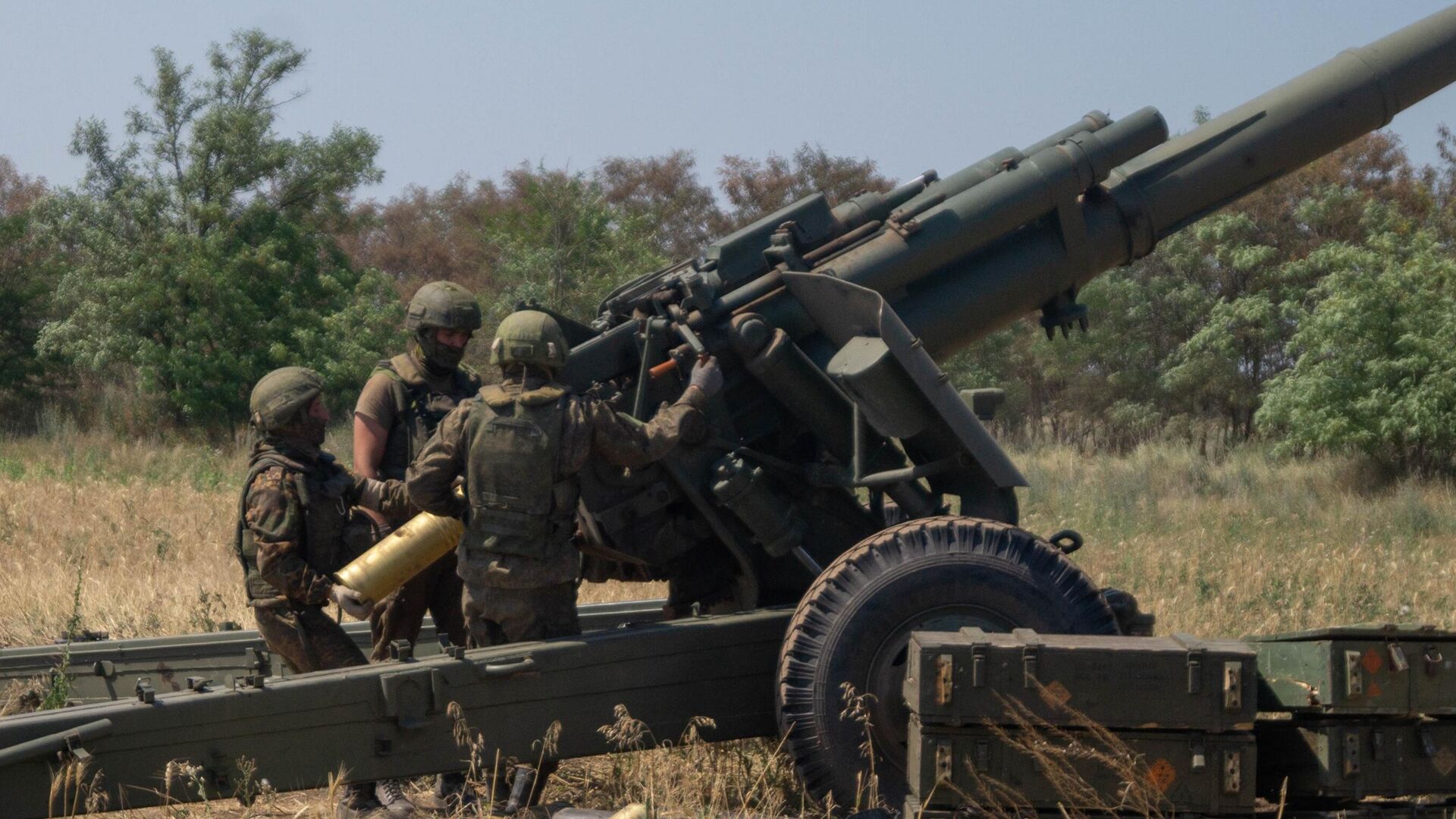 Боевая работа артиллерийских расчетов