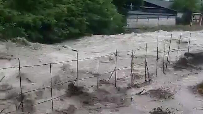 Последствия ливневых дождей в поселке Дагомыс