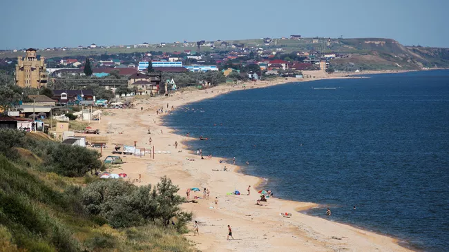 Вид на пляжи  в Краснодарском крае