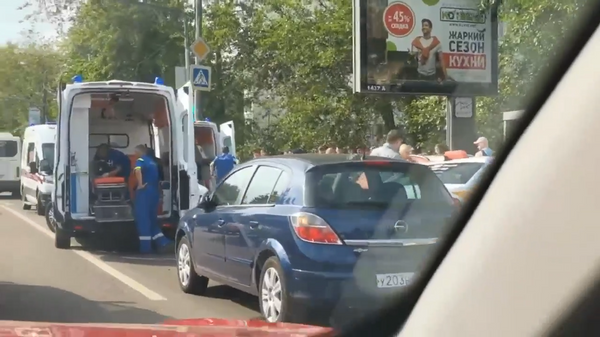 Кадры с места ДТП в Люберцах, где водитель каршеринга сбил троих человек