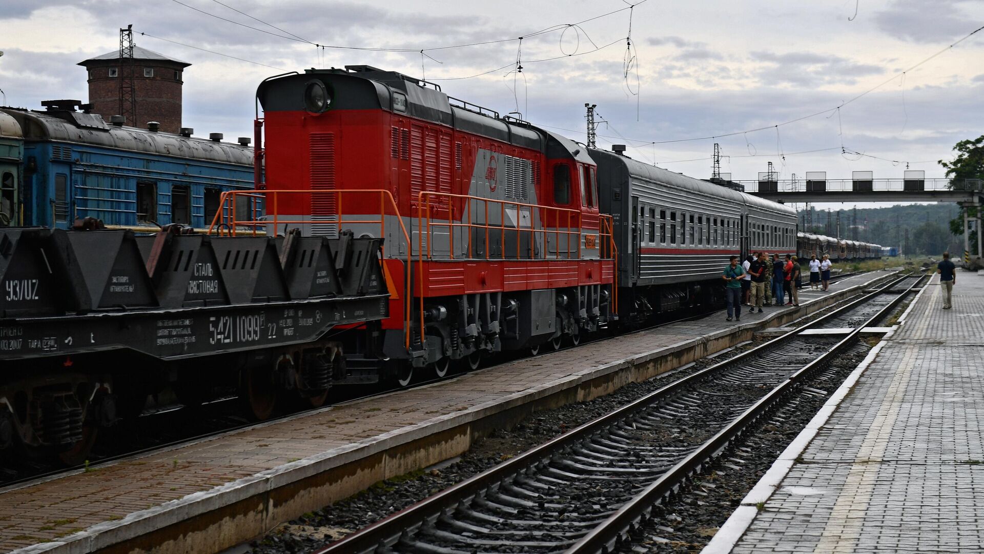 Локомотив первого поезда Мариуполь-Волноваха - РИА Новости, 1920, 11.07.2022