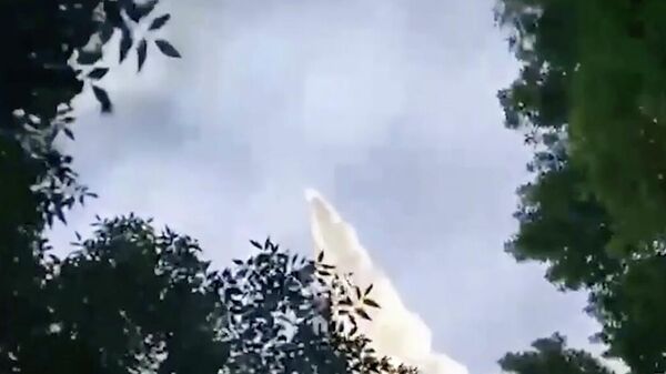 Кадр видео удара Искандером по пусковым установкам противокорабельных ракет Harpoon. Архивное фото