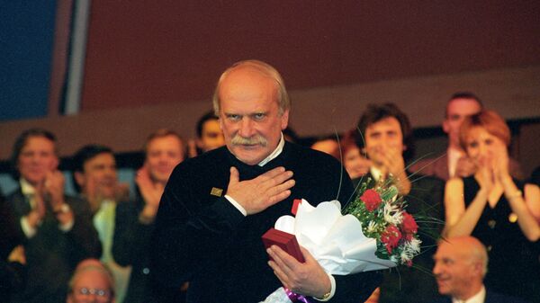 Народный артист России, режиссер Петр Фоменко после вручения ему ордена За заслуги перед Отечеством IV степени