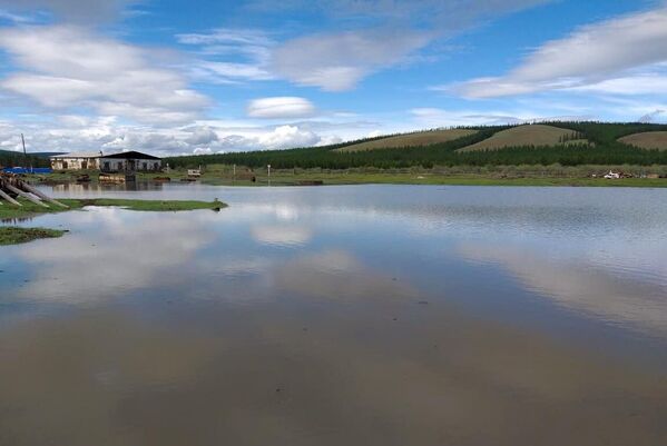 Подтопленное село Боронук в Якутии