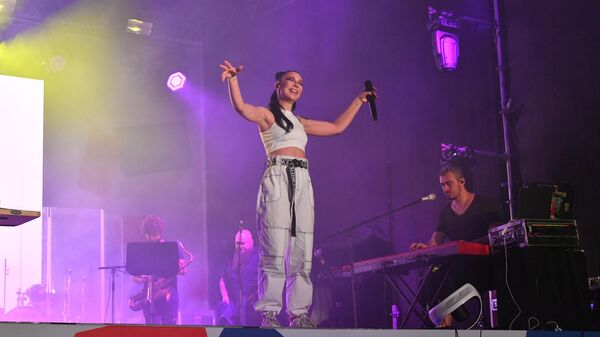 Singer Yolka performs at a concert as part of the balloon festival in Sochi Singer Yolka performs at a concert as part of the balloon festival in Sochi