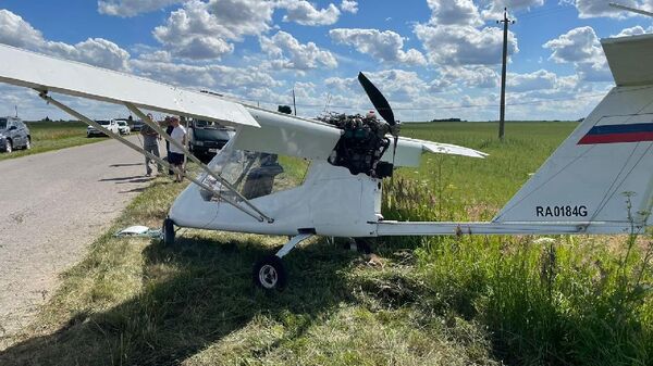 Жесткая посадка легкомоторного самолета Бекас в Спасском районе Рязанской области