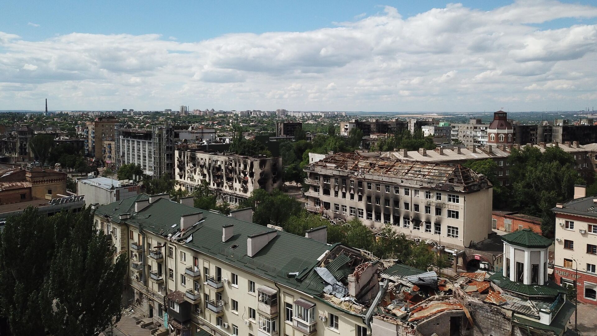 Вид на проспект Мира в Мариуполе - РИА Новости, 1920, 19.07.2022