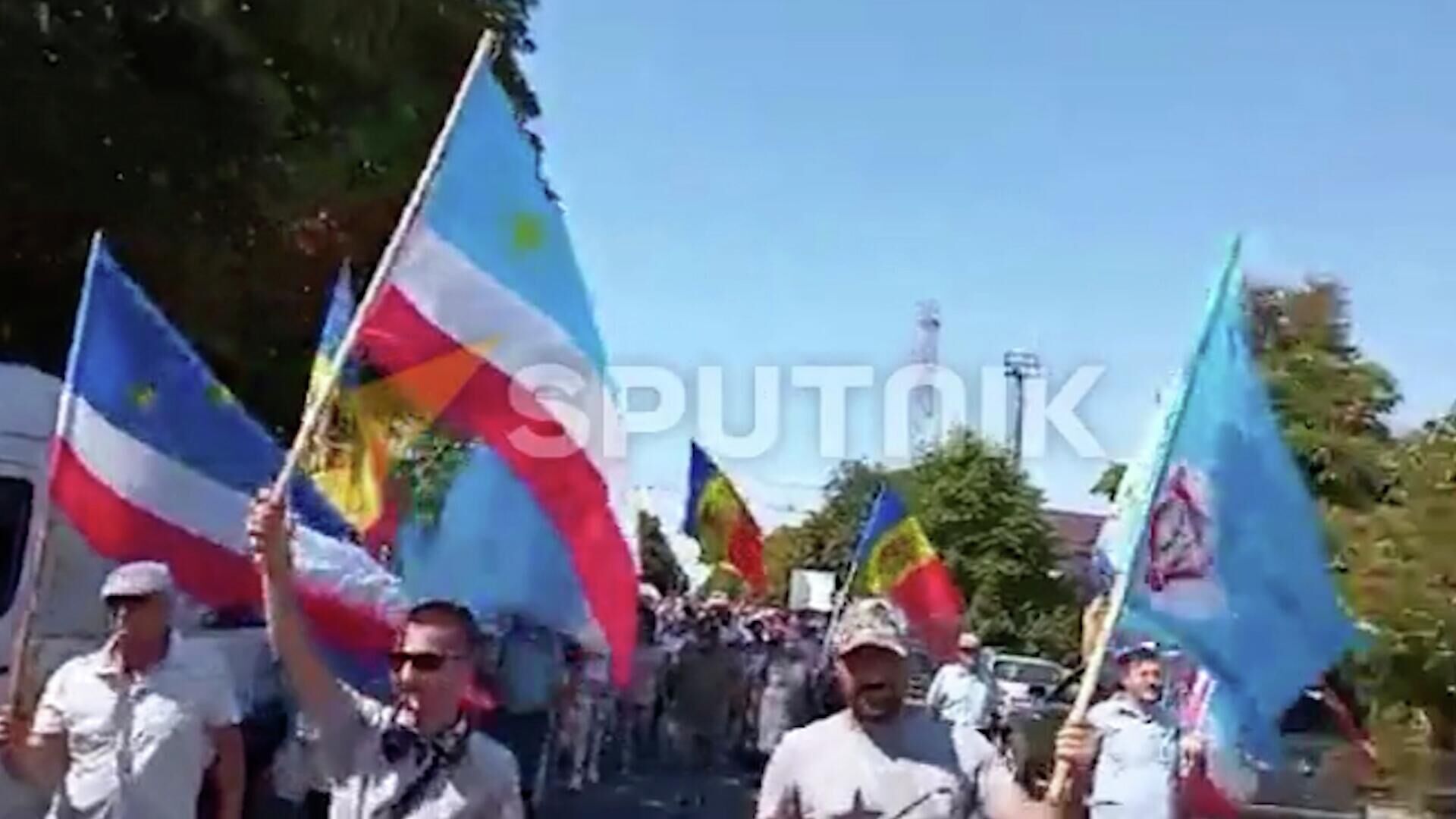 Марш протеста в Комрате - РИА Новости, 1920, 17.07.2022