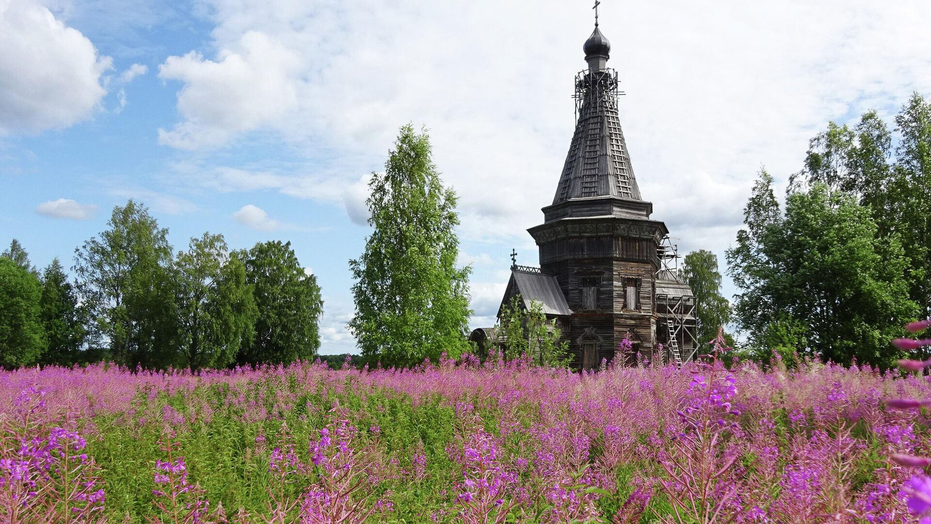 Красная Ляга, Сретено-Михайловская церковь (1655 г.) - РИА Новости, 1920, 20.07.2022