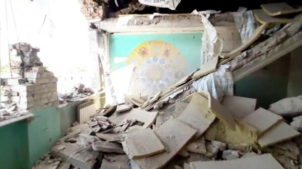 Последствия украинского удара по школе в Петровском районе Донецка
