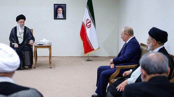  Встреча аятоллы Али Хаменеи с президентом России Владимиром Путиным